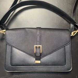 Elegant Black Leather Crossbody Bag